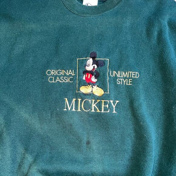 Vtg Mickey & Co Mickey Mouse Embroidered Crewneck Sweatshirt Size Large … - Picture 5 of 11